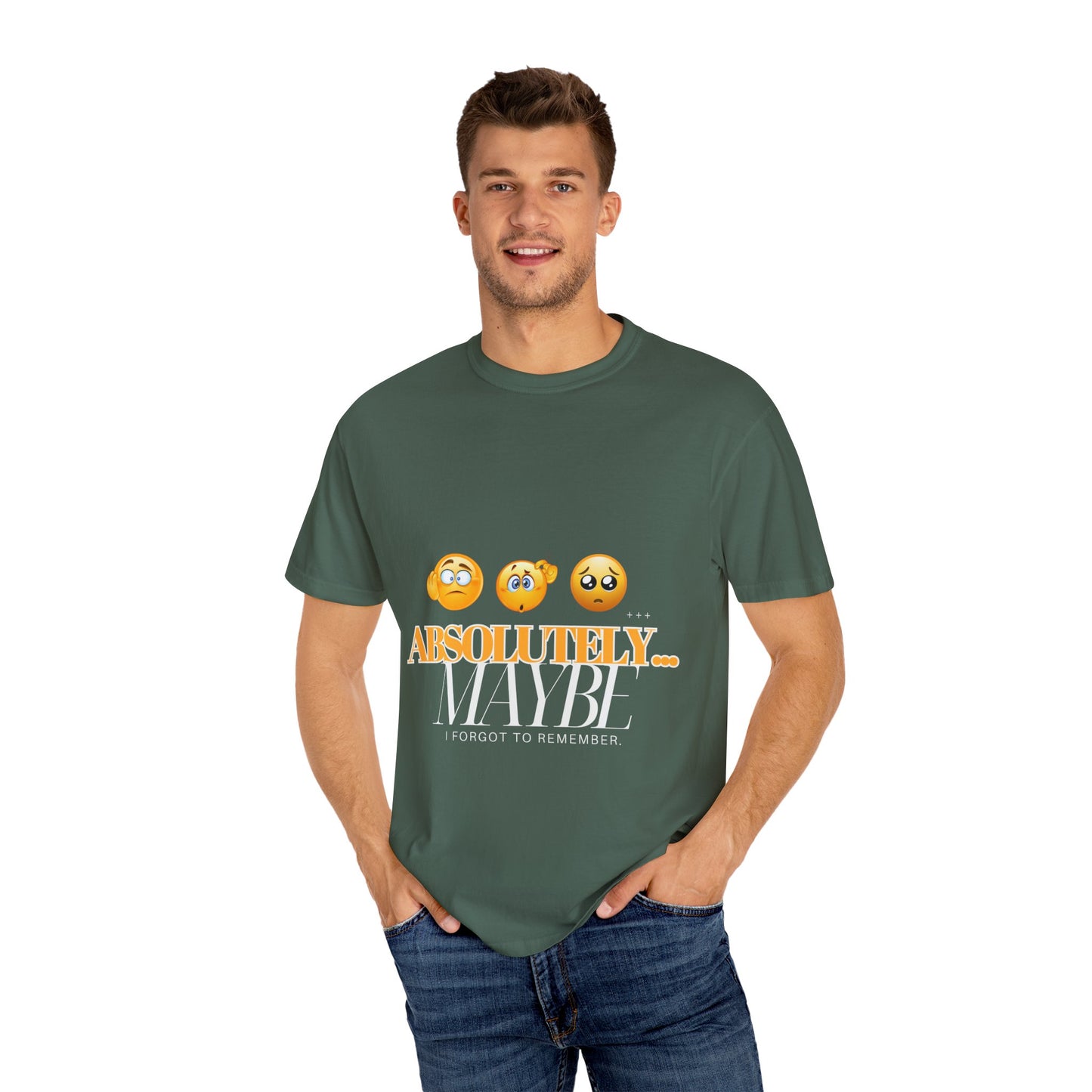 Funny Emoji Unisex T-Shirt - 'Absolutely Maybe' Design