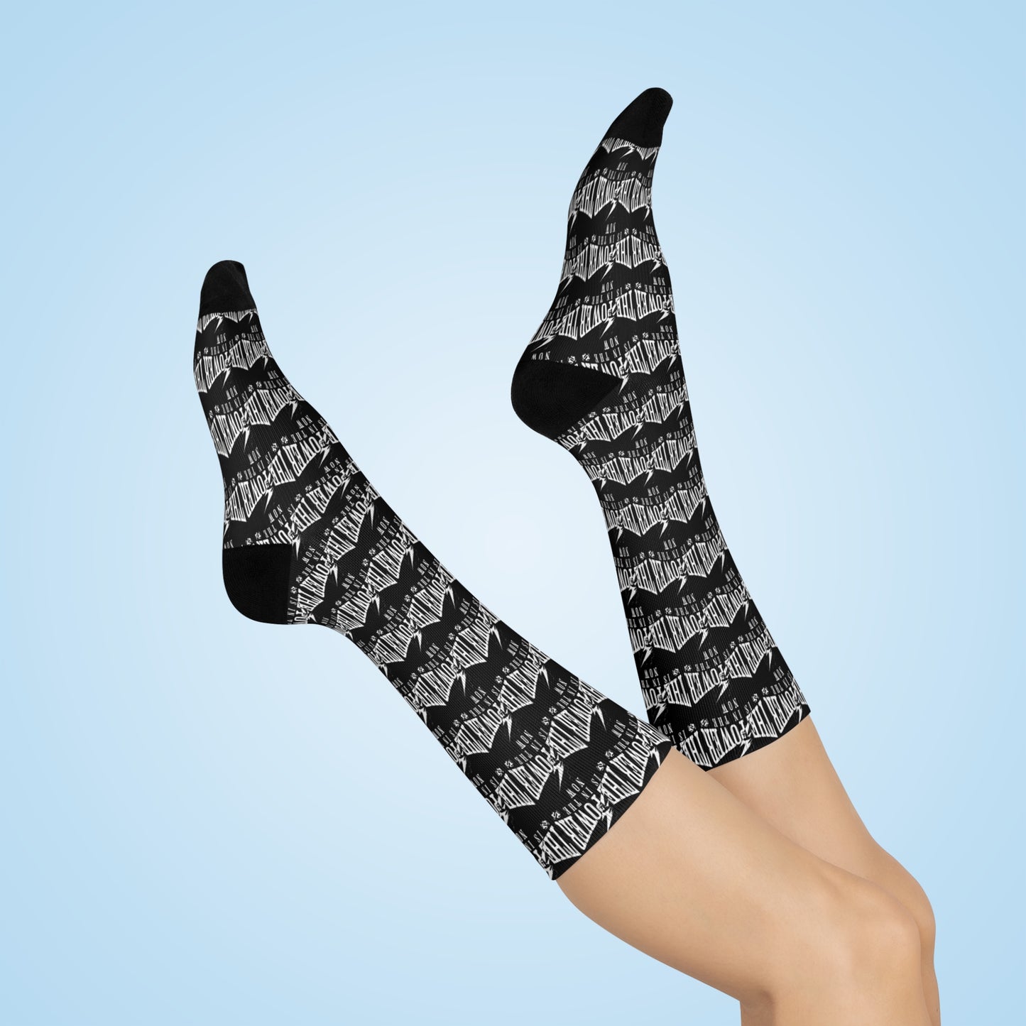 Empowering Cushioned Crew Socks - The Power Is Yours | Comfortable Daily Wear