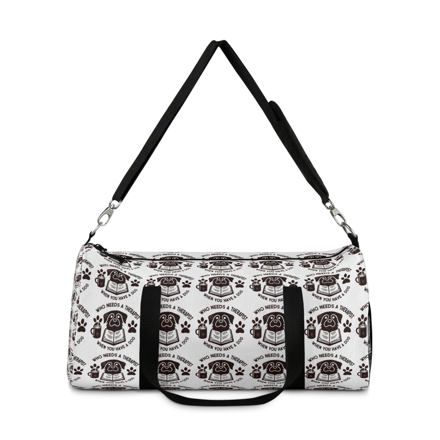 Funny Dog Lover Duffel Bag - 'Who Needs a Therapist?' Design