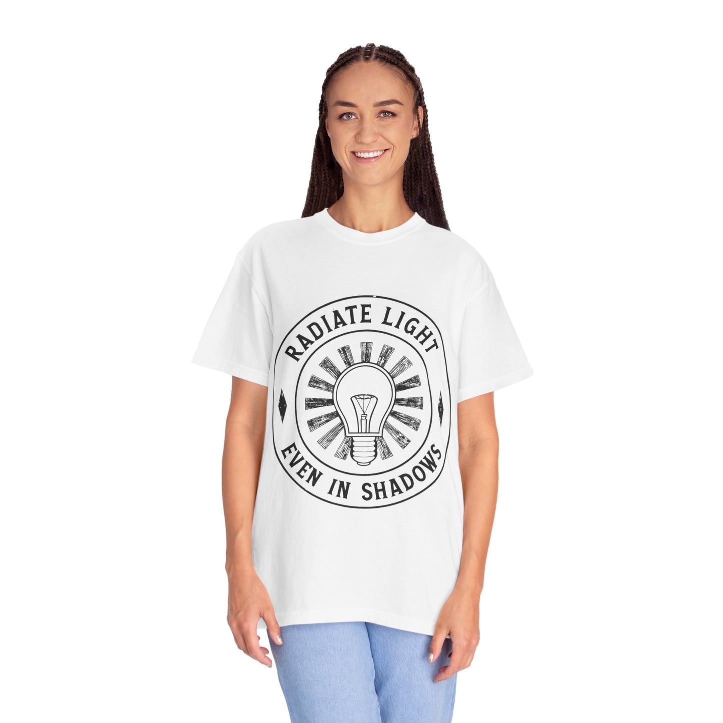 Radiate Light Unisex Garment-Dyed T-Shirt - Inspirational Graphic Tee