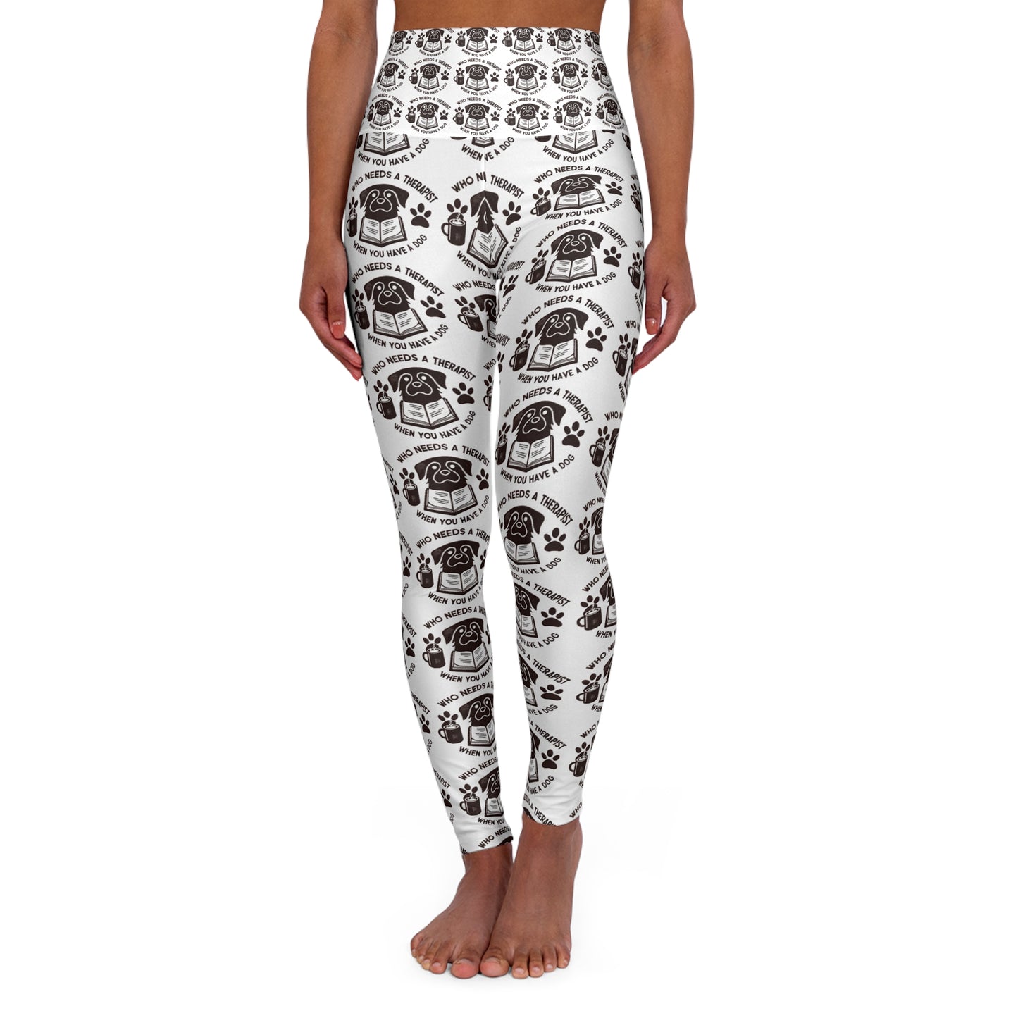 Paw Print High Waisted Yoga Leggings - Perfect for Pet Lovers and Fitness Enthusiasts