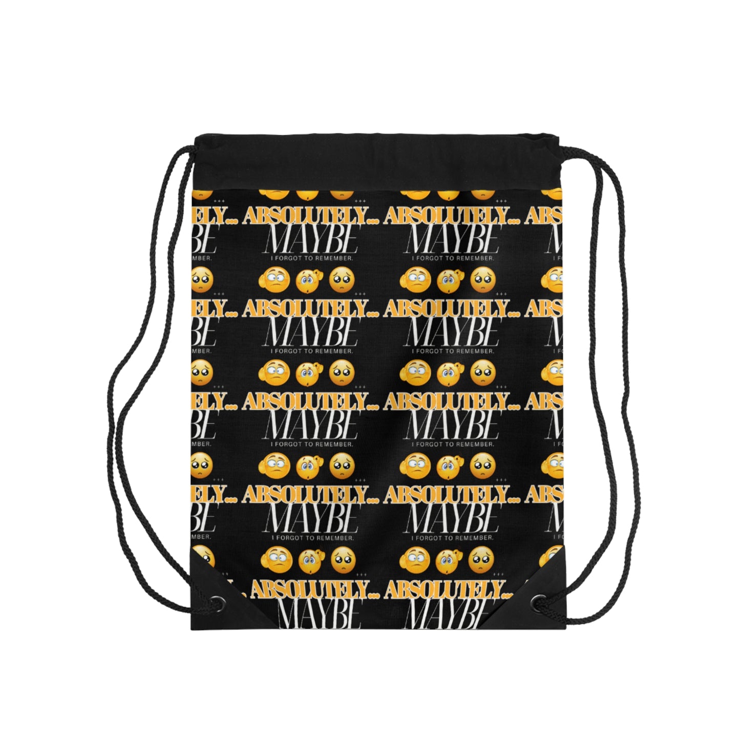 Absolutely Maybe Drawstring Bag - Fun and Stylish Gym Backpack for Active Lifestyles