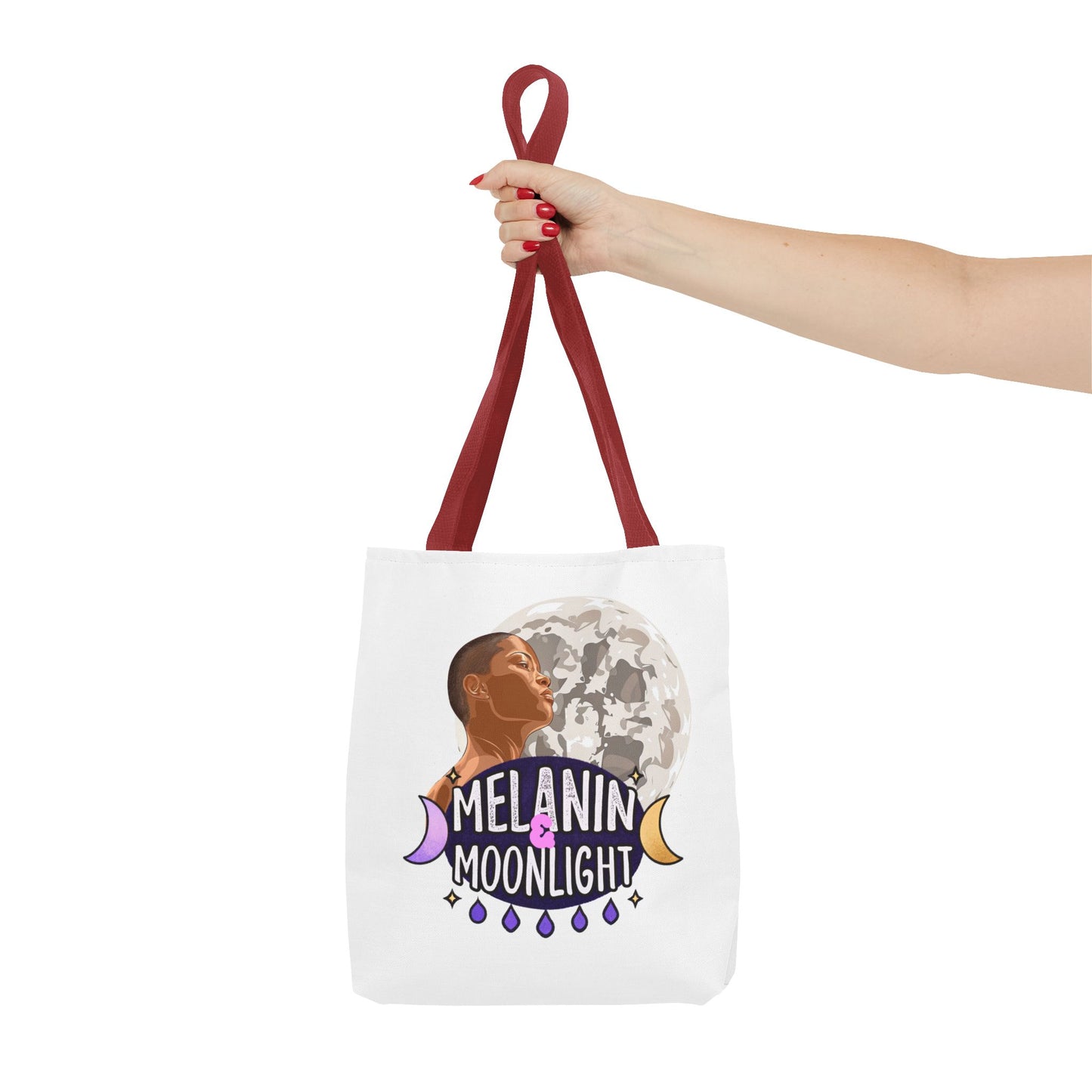 Melanin & Moonlight Inspirational Tote Bag – Perfect for Everyday Use and Celebrations
