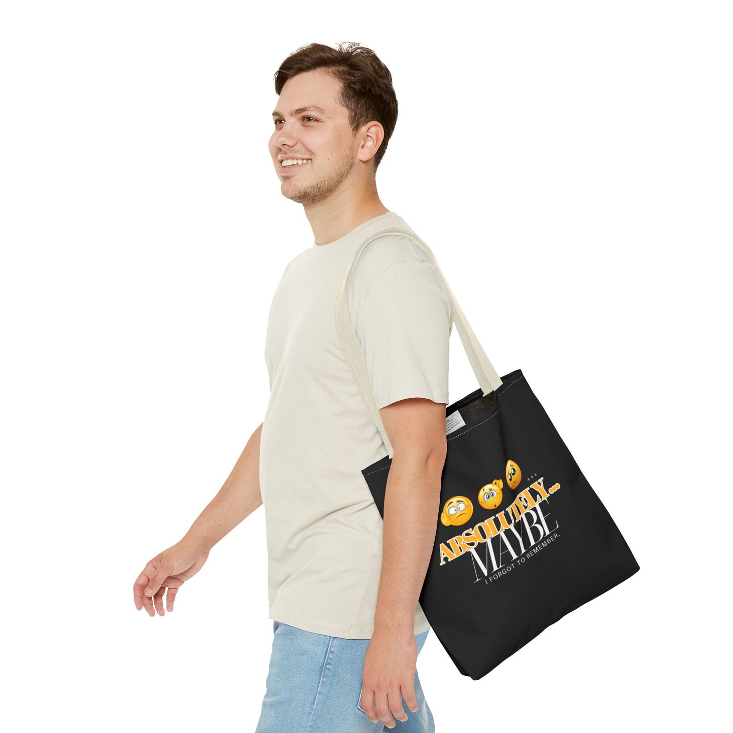 Funny Emoji Tote Bag - 'Absolutely Maybe' - Perfect for Everyday Use & Gifts