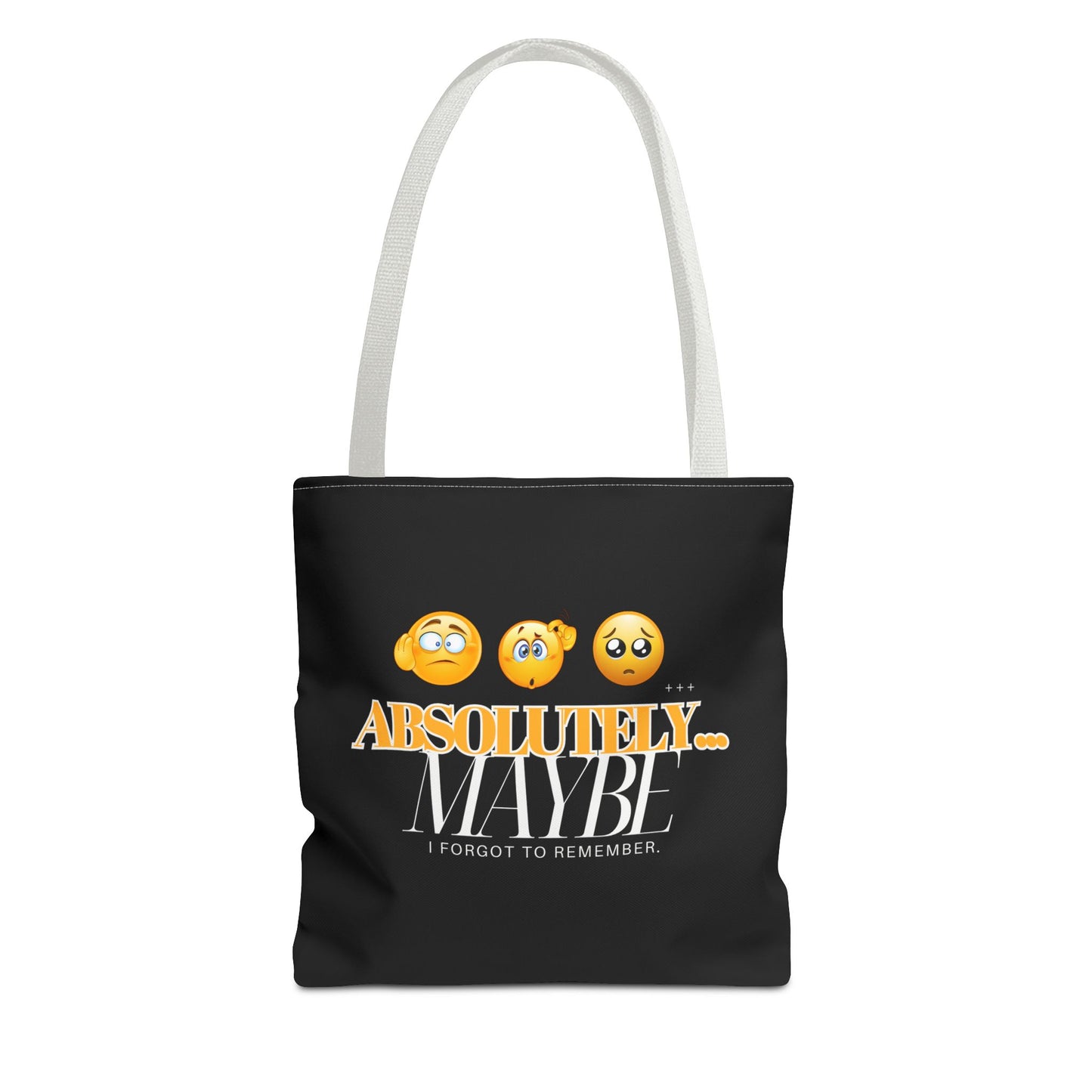 Funny Emoji Tote Bag - 'Absolutely Maybe' - Perfect for Everyday Use & Gifts
