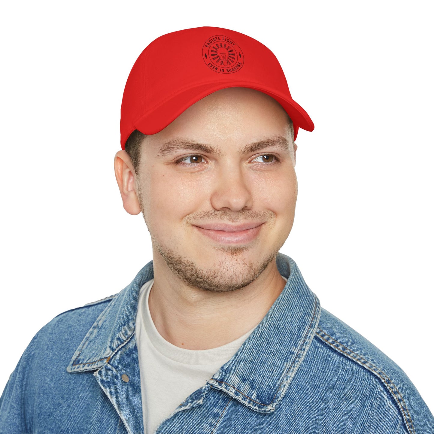 Radiate Light Low Profile Baseball Cap - Bold Red Hat for Everyday Style