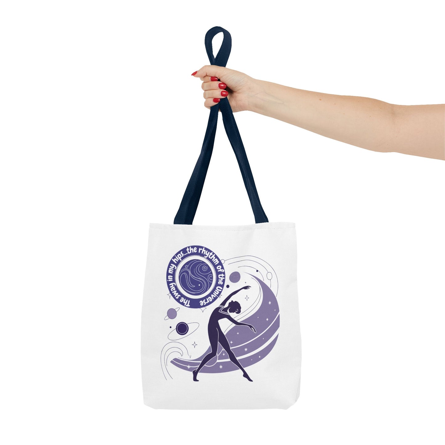 Cosmic Dance Tote Bag – Inspirational Art for Yoga Lovers