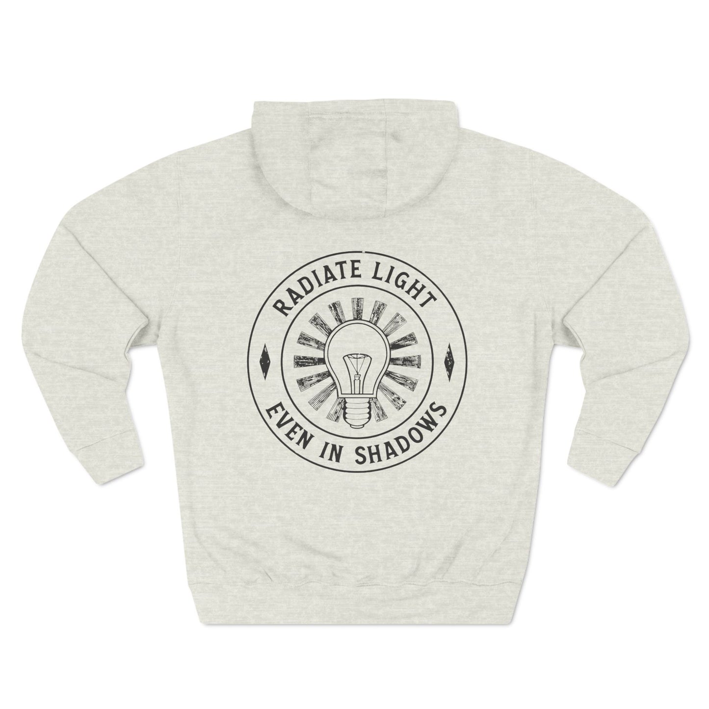 Radiate Light Fleece Hoodie - Inspirational Design for Comfort and Style