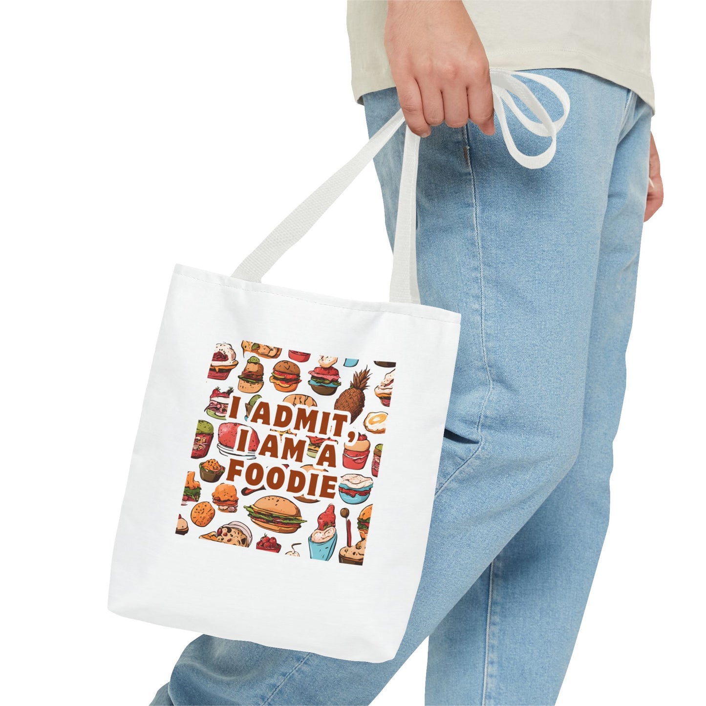 Foodie Tote Bag - 'I Admit I Am A Foodie' Canvas Bag for Food Lovers and Chefs