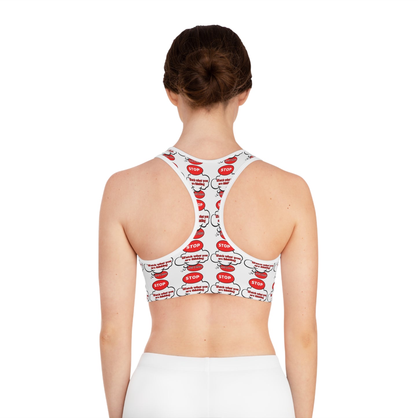 Playful Stop & Go Sports Bra - Fun Activewear for Fitness Enthusiasts