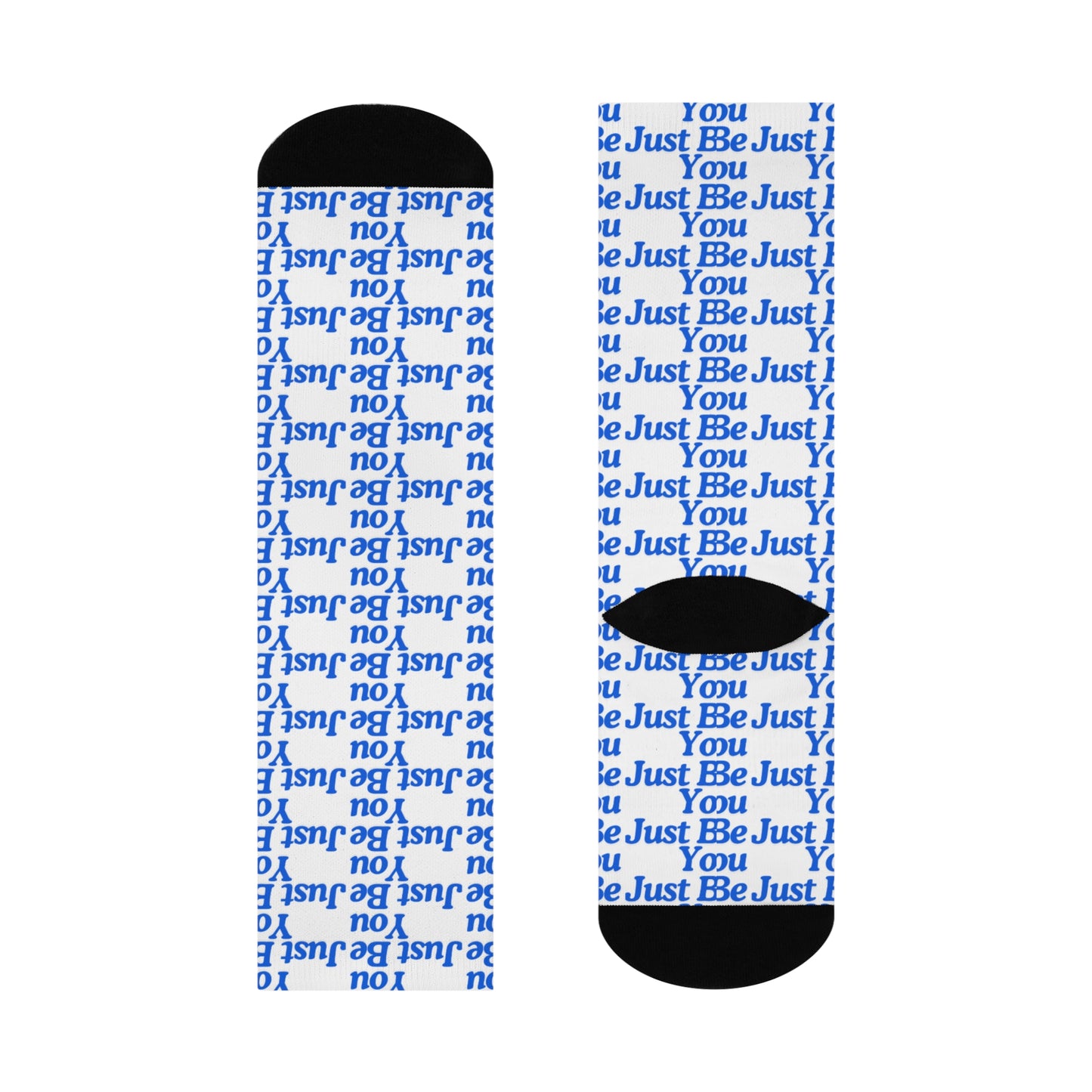 Inspirational Cushioned Crew Socks - "Just Be You" - Motivational Gift for Self-Love and Confidence
