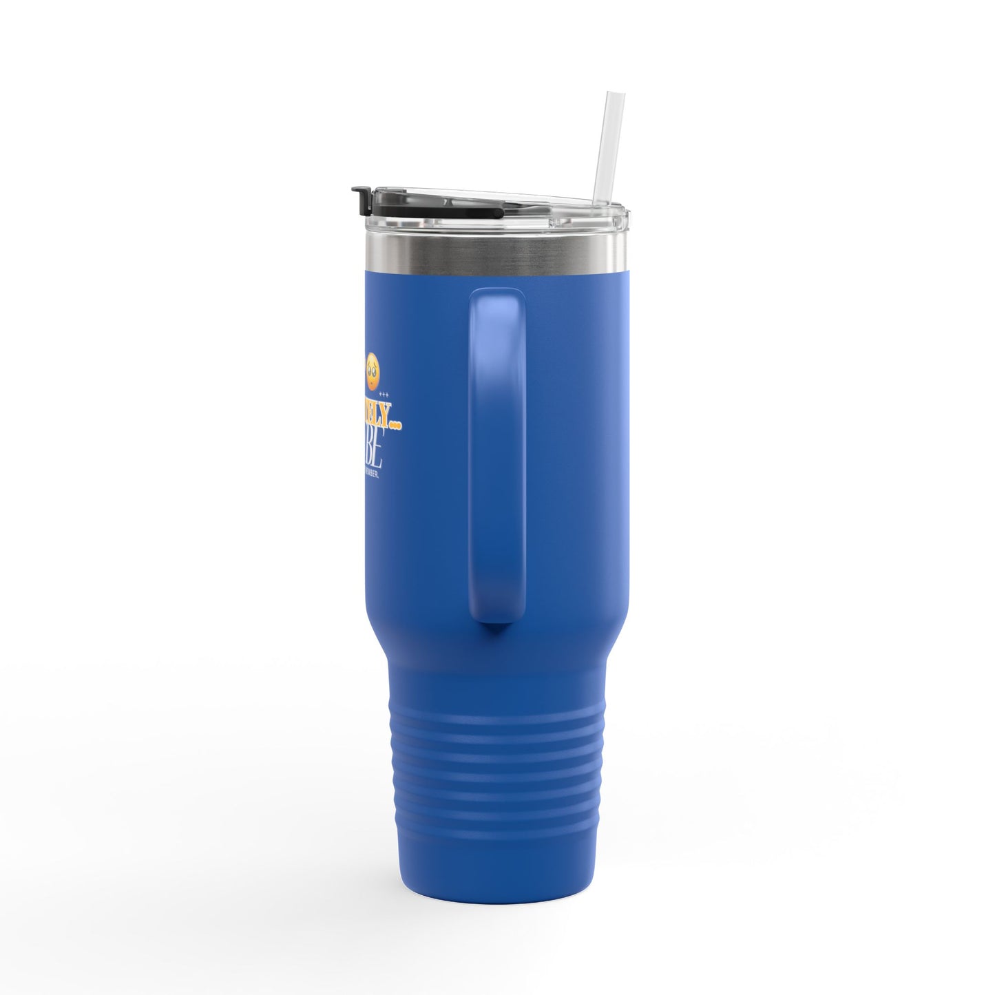 Stylish Insulated Travel Mug with Fun Emoji Design - 40oz