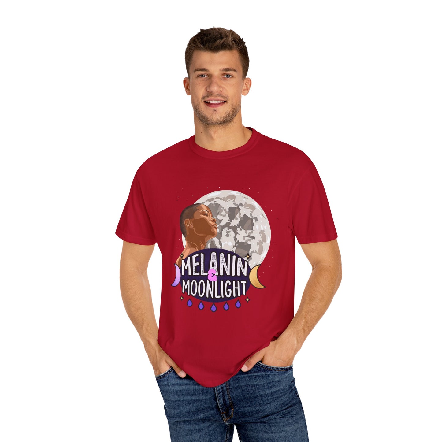 Melanin & Moonlight Unisex Garment-Dyed T-Shirt - Celebrate Cultural Heritage