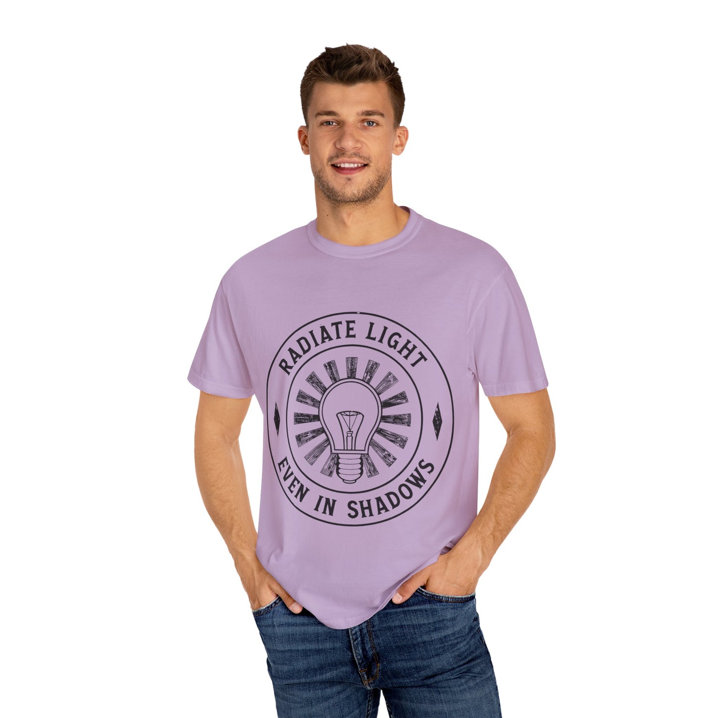 Radiate Light Unisex Garment-Dyed T-Shirt - Inspirational Graphic Tee