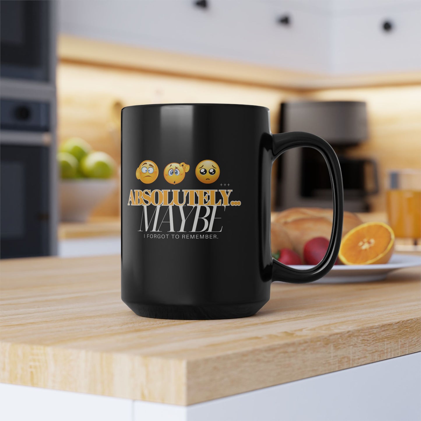 Absolutely Maybe Black Mug - Funny Gift for Coffee Lovers | 11oz & 15oz
