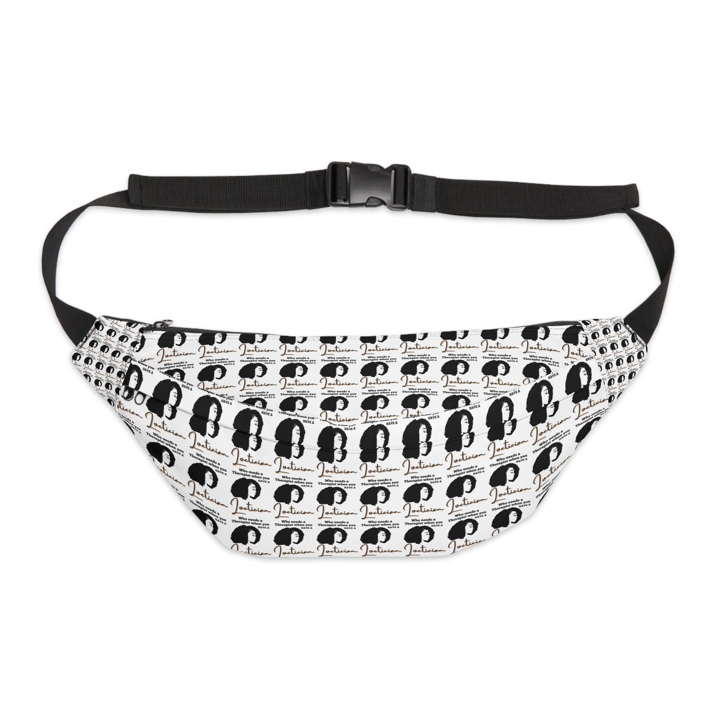 Trendy Black & White Fanny Pack with Retro Design | Versatile Large Waist Bag for Everyday Adventure