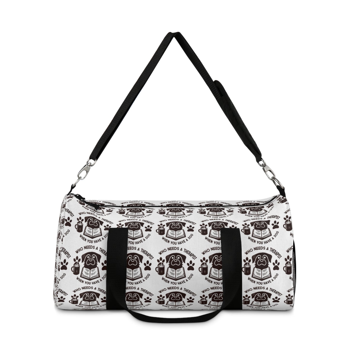 Funny Dog Lover Duffel Bag - 'Who Needs a Therapist?' Design