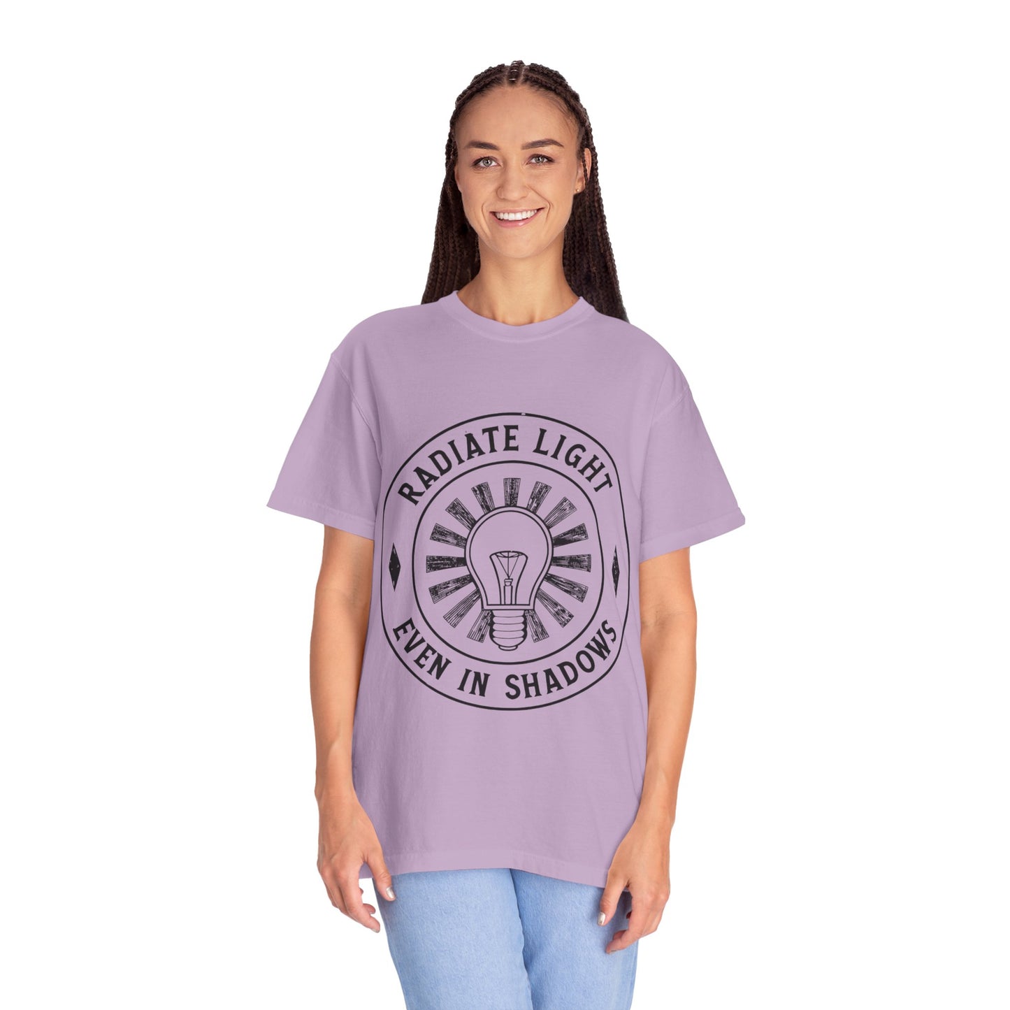 Radiate Light Unisex Garment-Dyed T-Shirt - Inspirational Graphic Tee