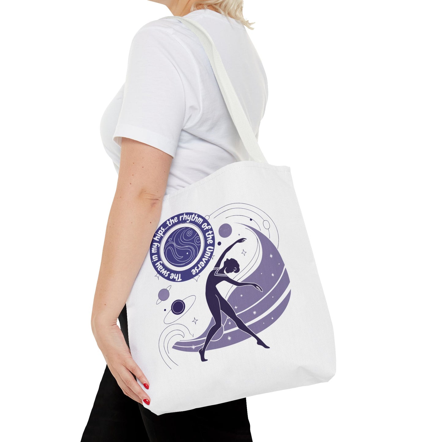 Cosmic Dance Tote Bag – Inspirational Art for Yoga Lovers