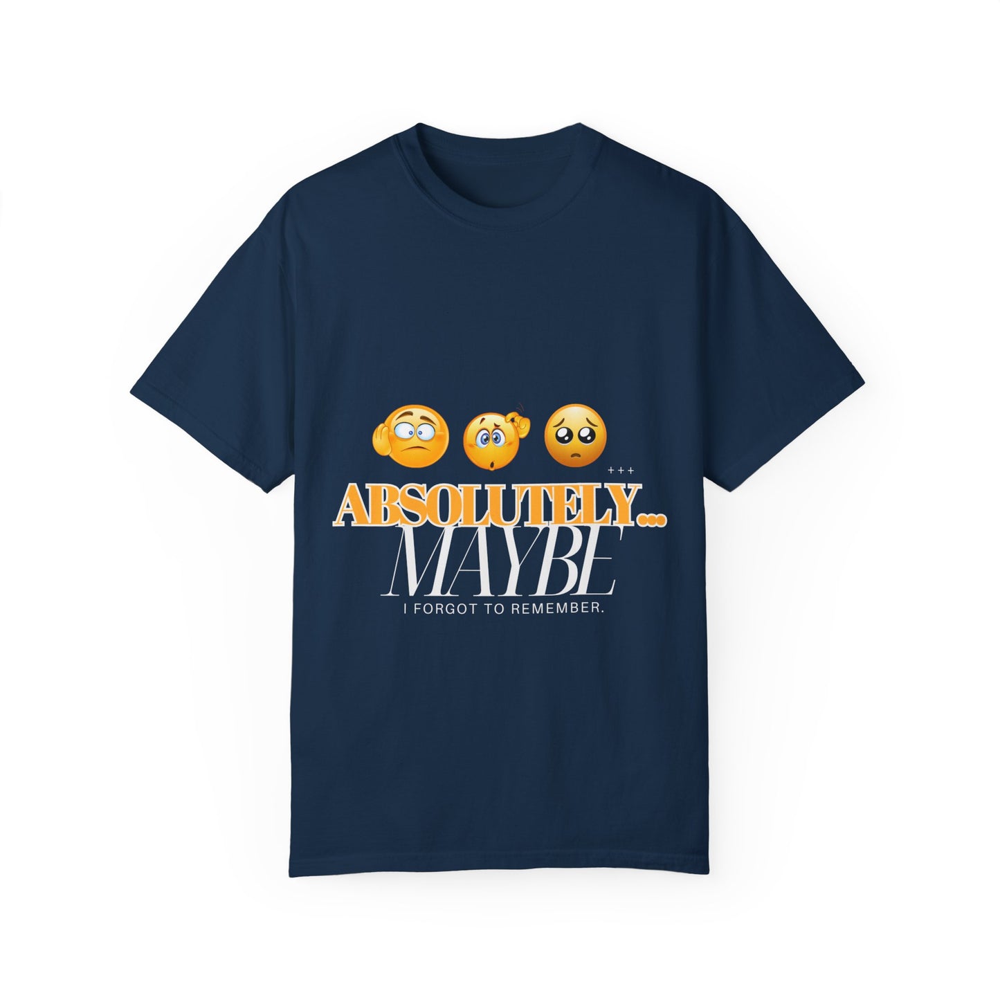 Funny Emoji Unisex T-Shirt - 'Absolutely Maybe' Design