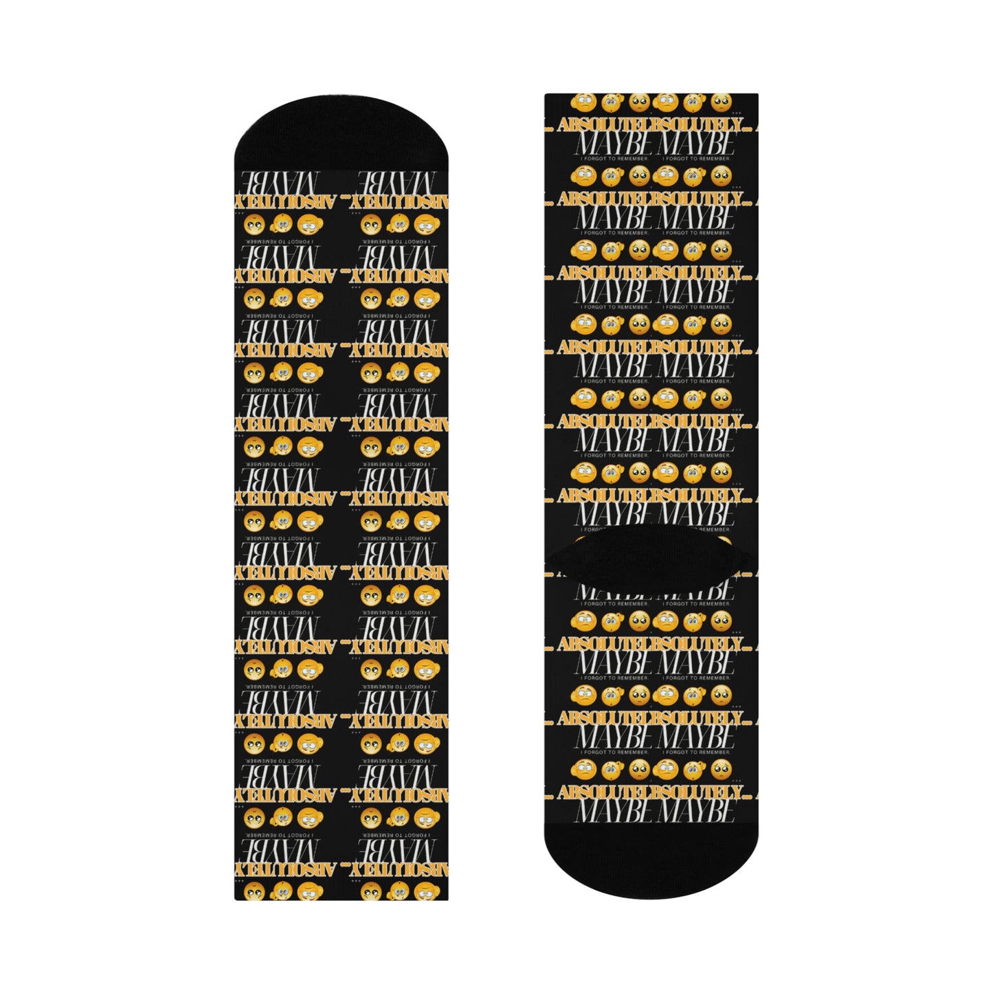Mood-Boosting Cushioned Crew Socks - Fun Design for Everyday Comfort
