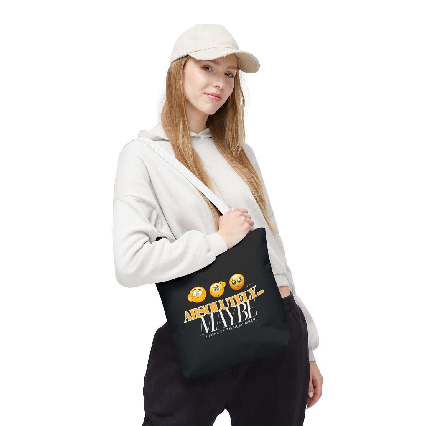 Funny Emoji Tote Bag - 'Absolutely Maybe' - Perfect for Everyday Use & Gifts