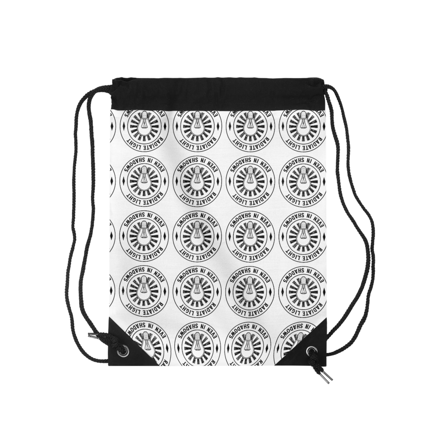 Custom Drawstring Bag with Stylish Monochrome Logo | Perfect for Gym, Travel, and Everyday Use