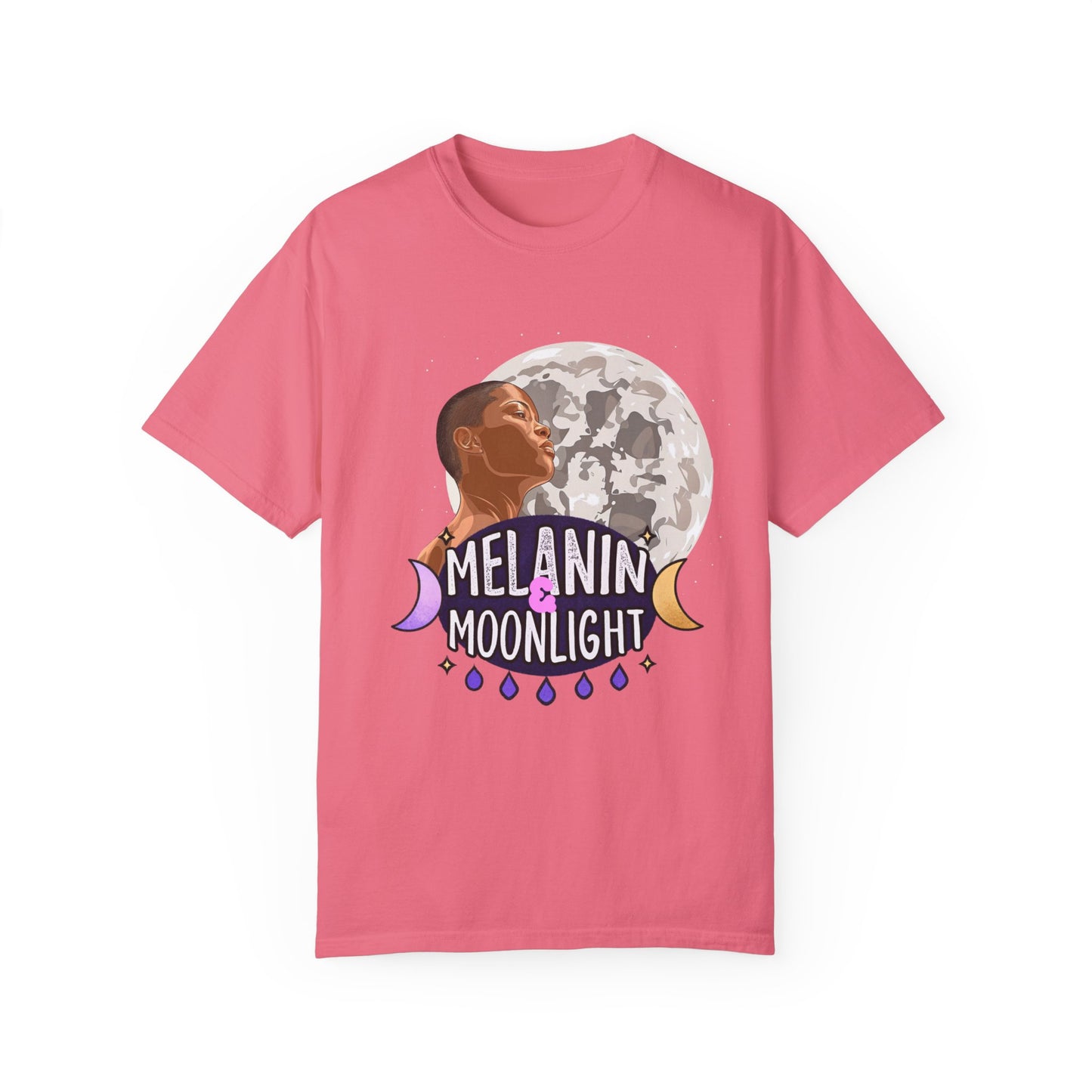 Melanin & Moonlight Unisex Garment-Dyed T-Shirt - Celebrate Cultural Heritage
