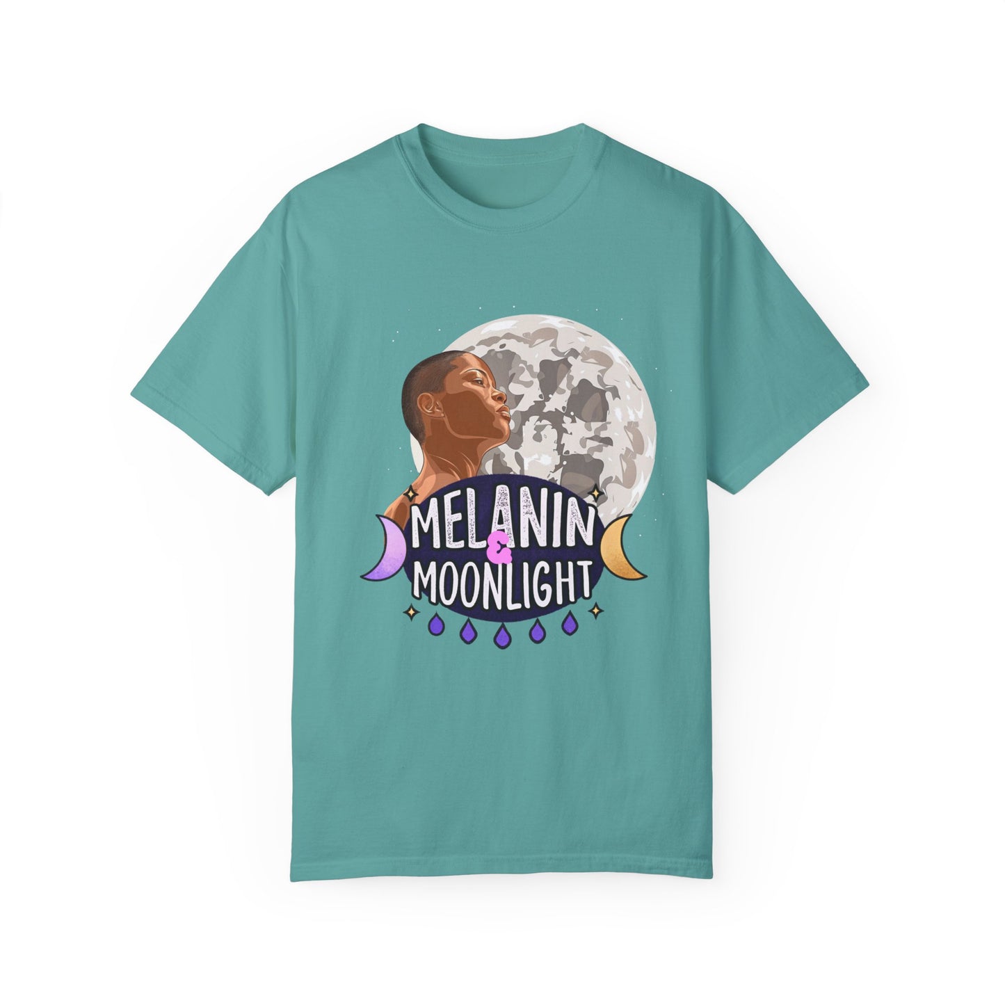 Melanin & Moonlight Unisex Garment-Dyed T-Shirt - Celebrate Cultural Heritage