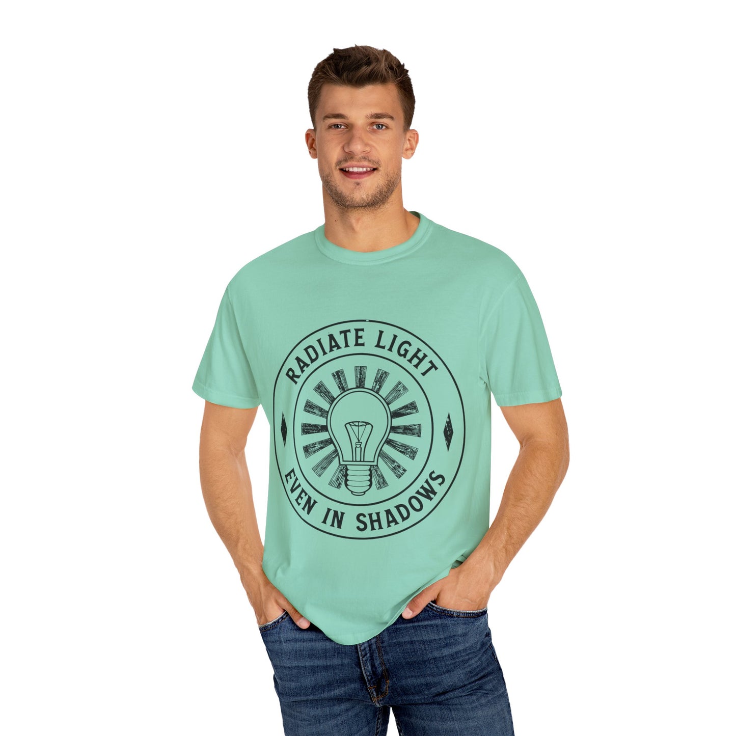 Radiate Light Unisex Garment-Dyed T-Shirt - Inspirational Graphic Tee