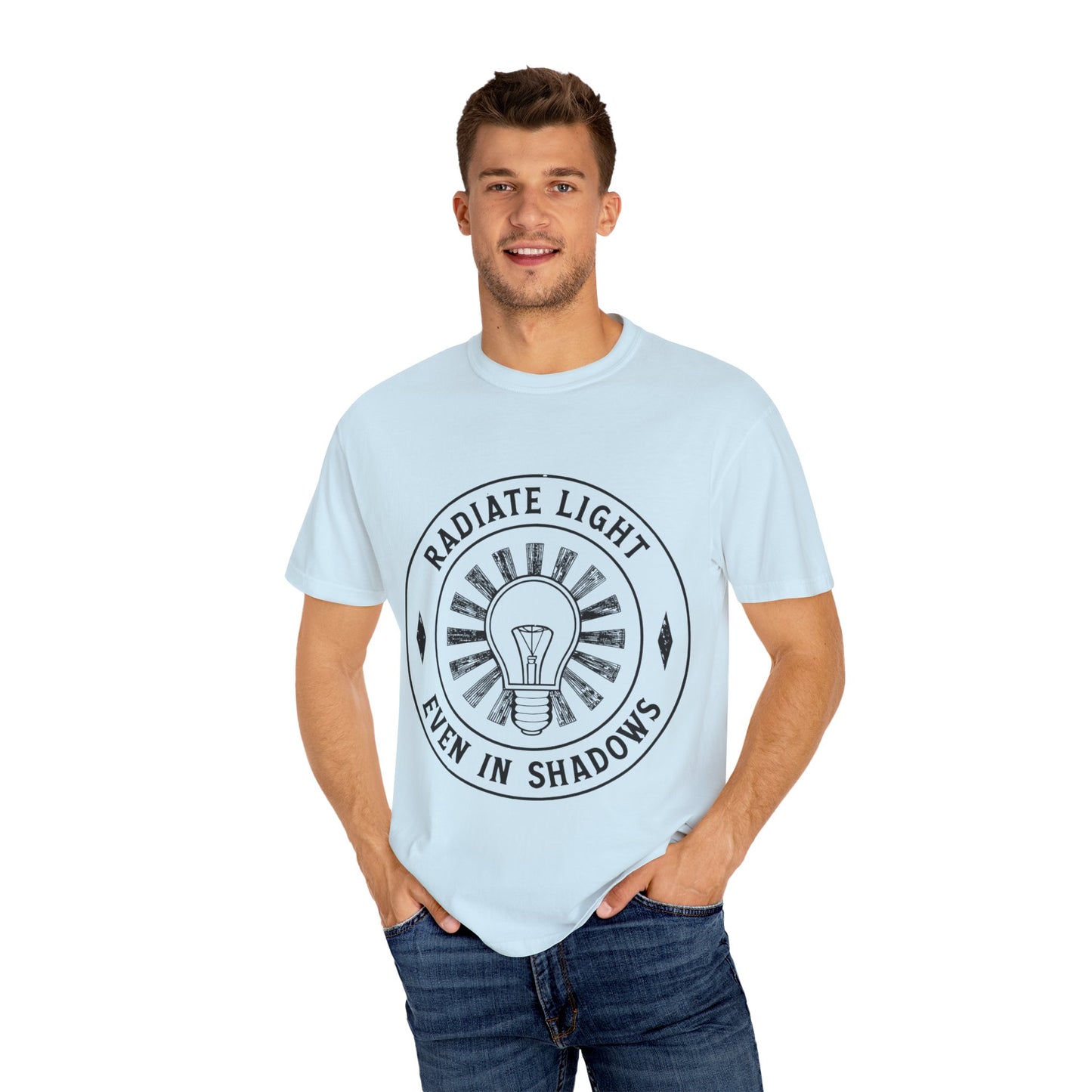 Radiate Light Unisex Garment-Dyed T-Shirt - Inspirational Graphic Tee