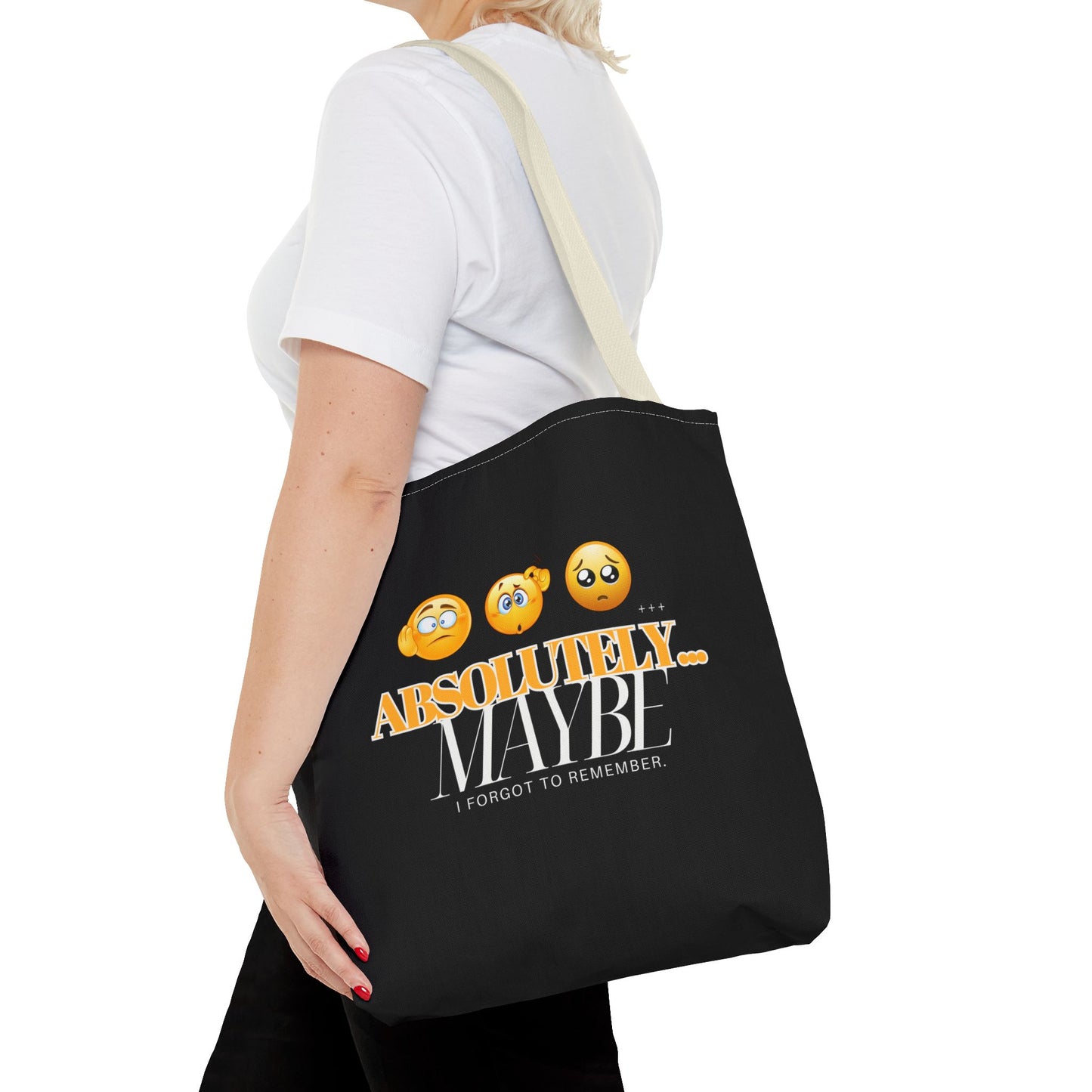Funny Emoji Tote Bag - 'Absolutely Maybe' - Perfect for Everyday Use & Gifts