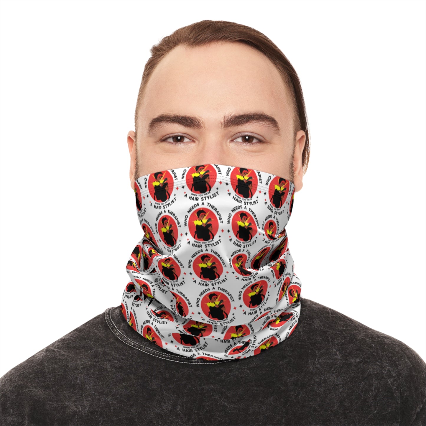 Cozy Winter Neck Gaiter with Drawstring - Fun Patterned Scarf for Outdoor Adventures