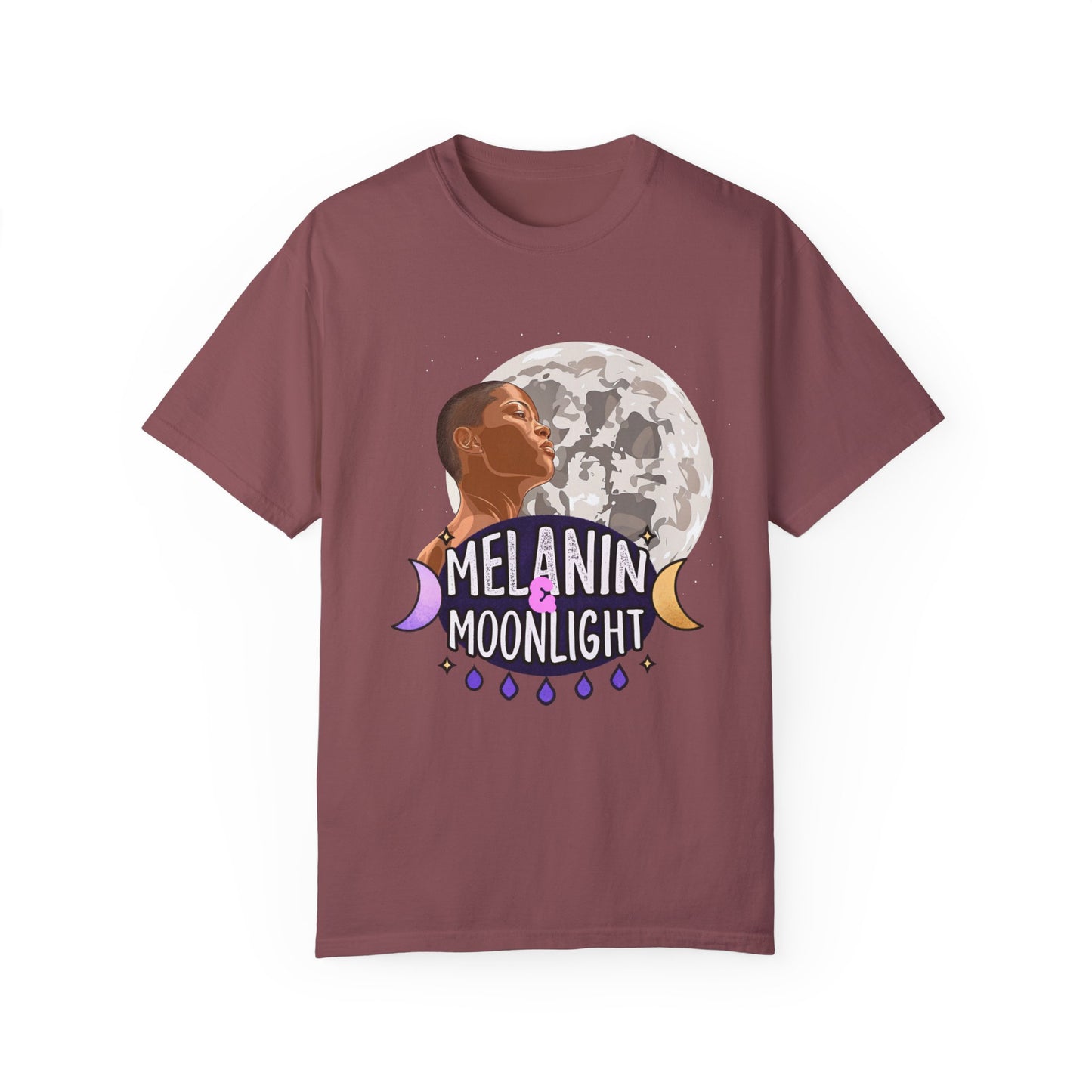 Melanin & Moonlight Unisex Garment-Dyed T-Shirt - Celebrate Cultural Heritage