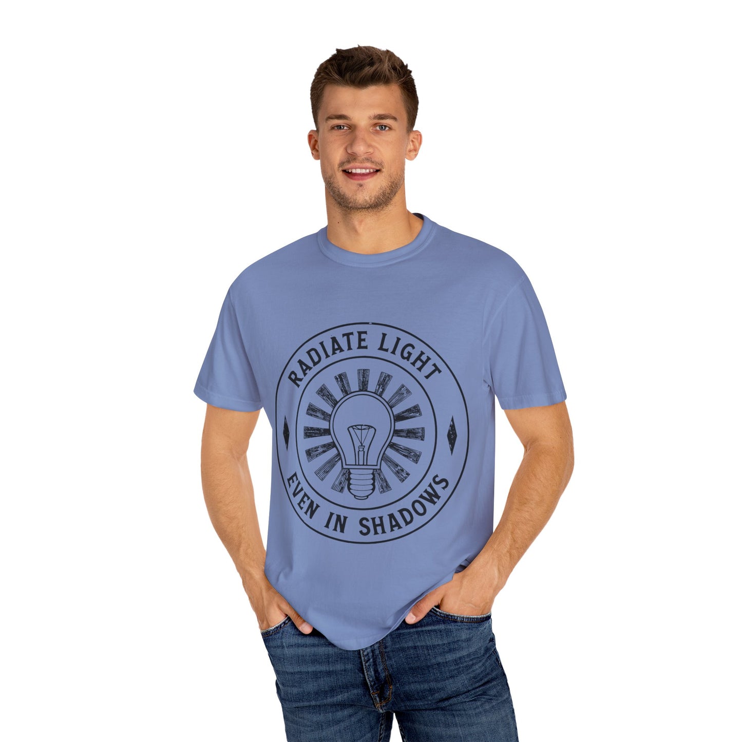 Radiate Light Unisex Garment-Dyed T-Shirt - Inspirational Graphic Tee