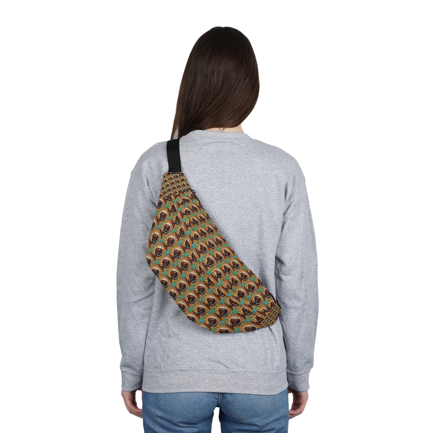 Boho Style Large Fanny Pack | Vibrant Patterned Belt Bag for Festivals & Everyday Use