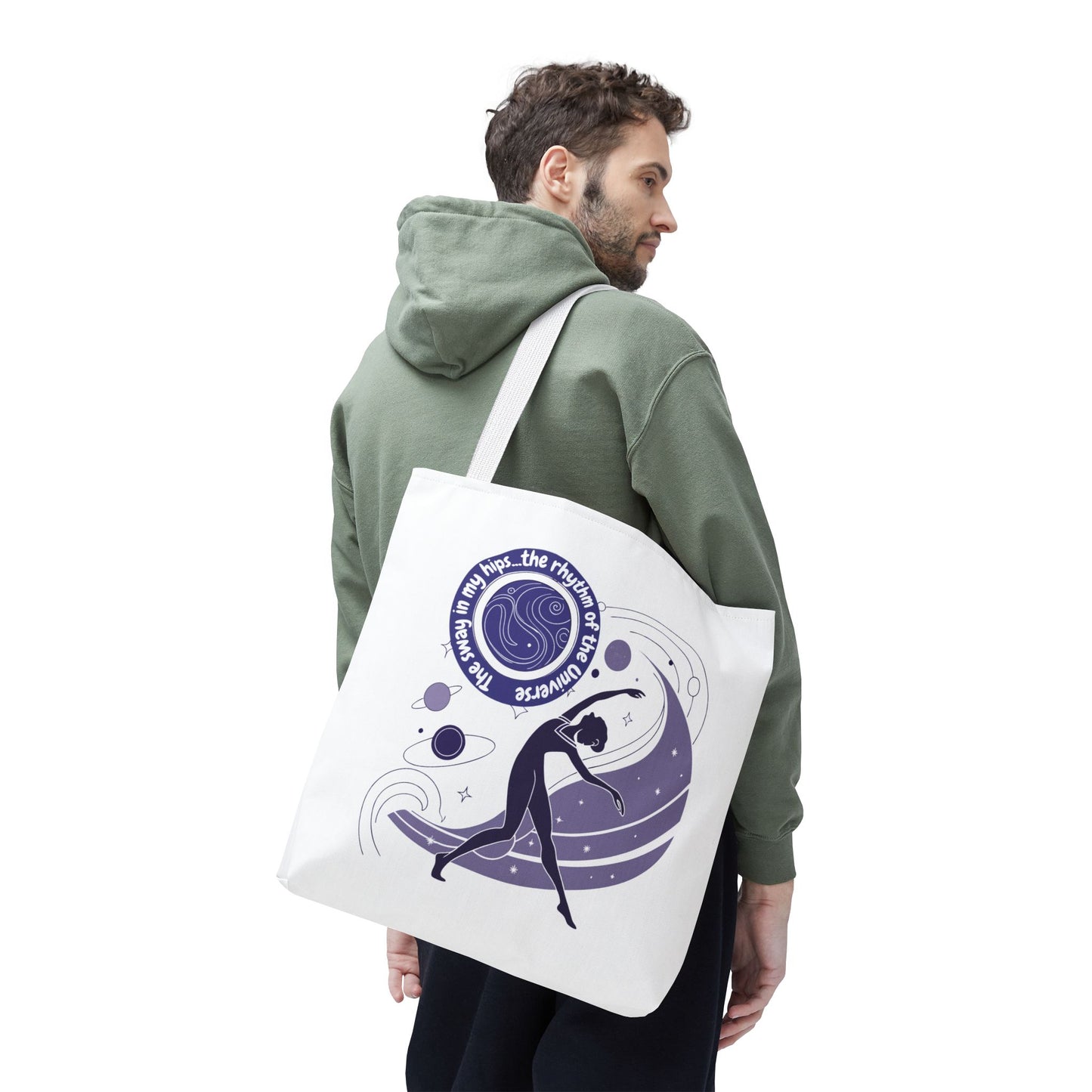 Cosmic Dance Tote Bag – Inspirational Art for Yoga Lovers