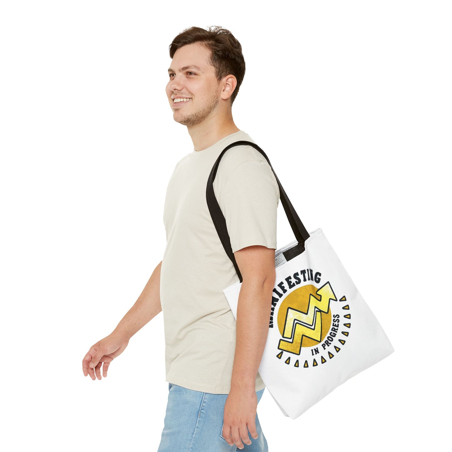 Manifesting in Progress Tote Bag – Eco-Friendly and Stylish Carry-All for Dreamers
