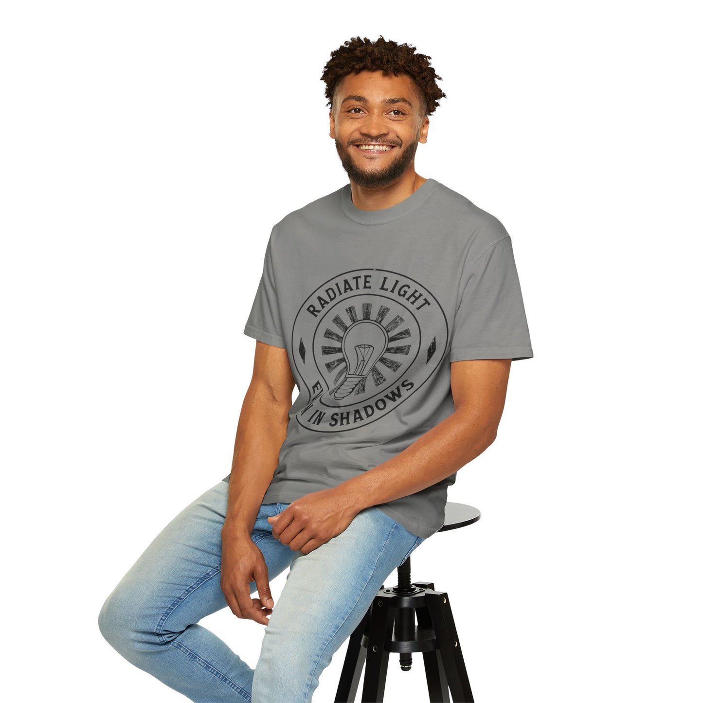 Radiate Light Unisex Garment-Dyed T-Shirt - Inspirational Graphic Tee