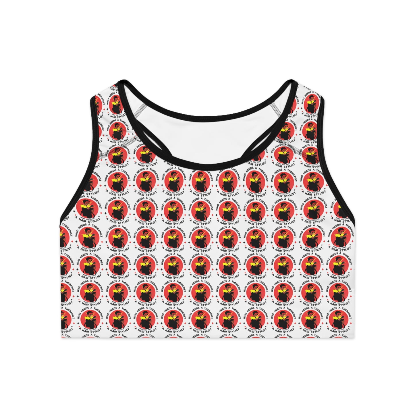 Eco-Friendly Sports Bra with Vibrant Graphic Print