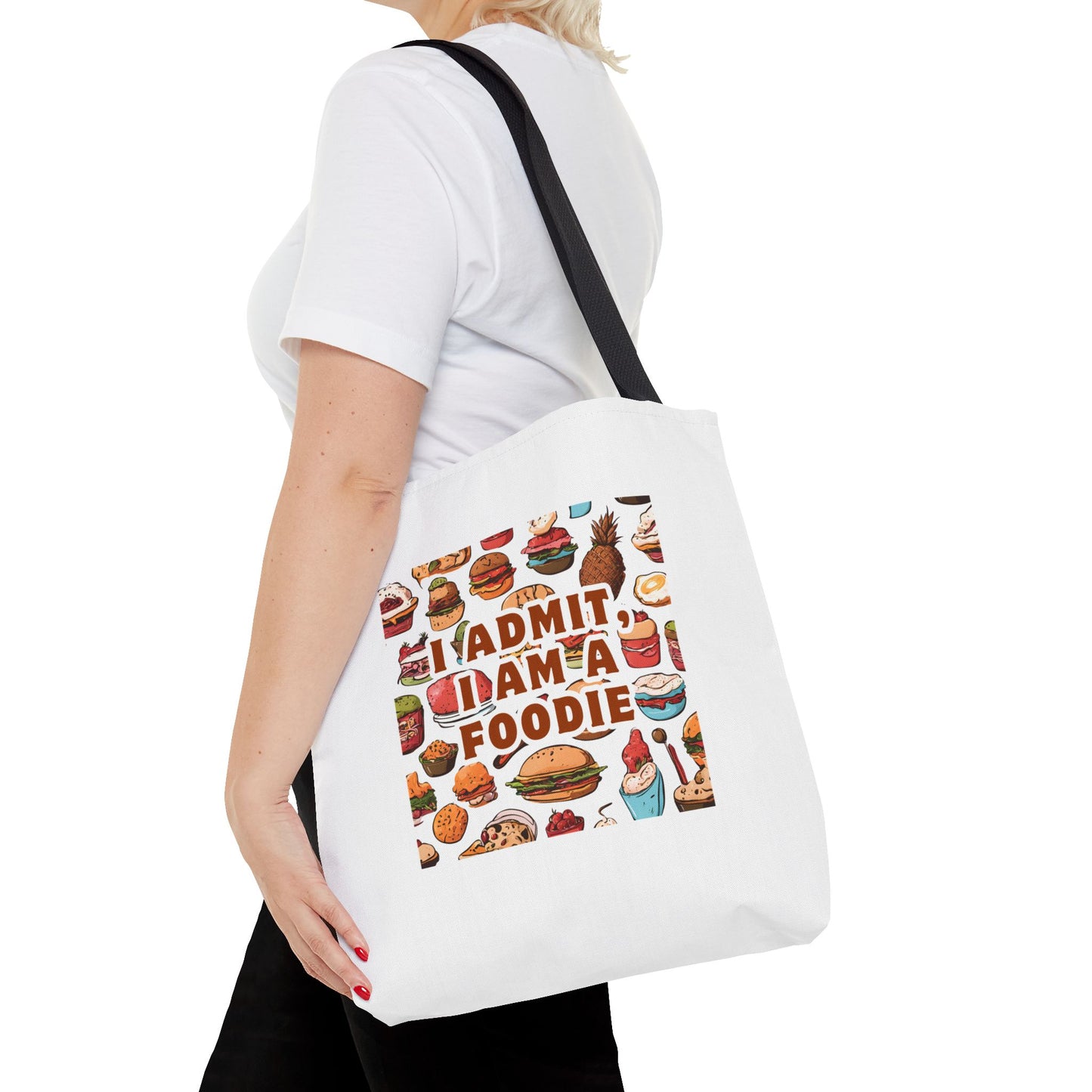 Foodie Tote Bag - 'I Admit I Am A Foodie' Canvas Bag for Food Lovers and Chefs