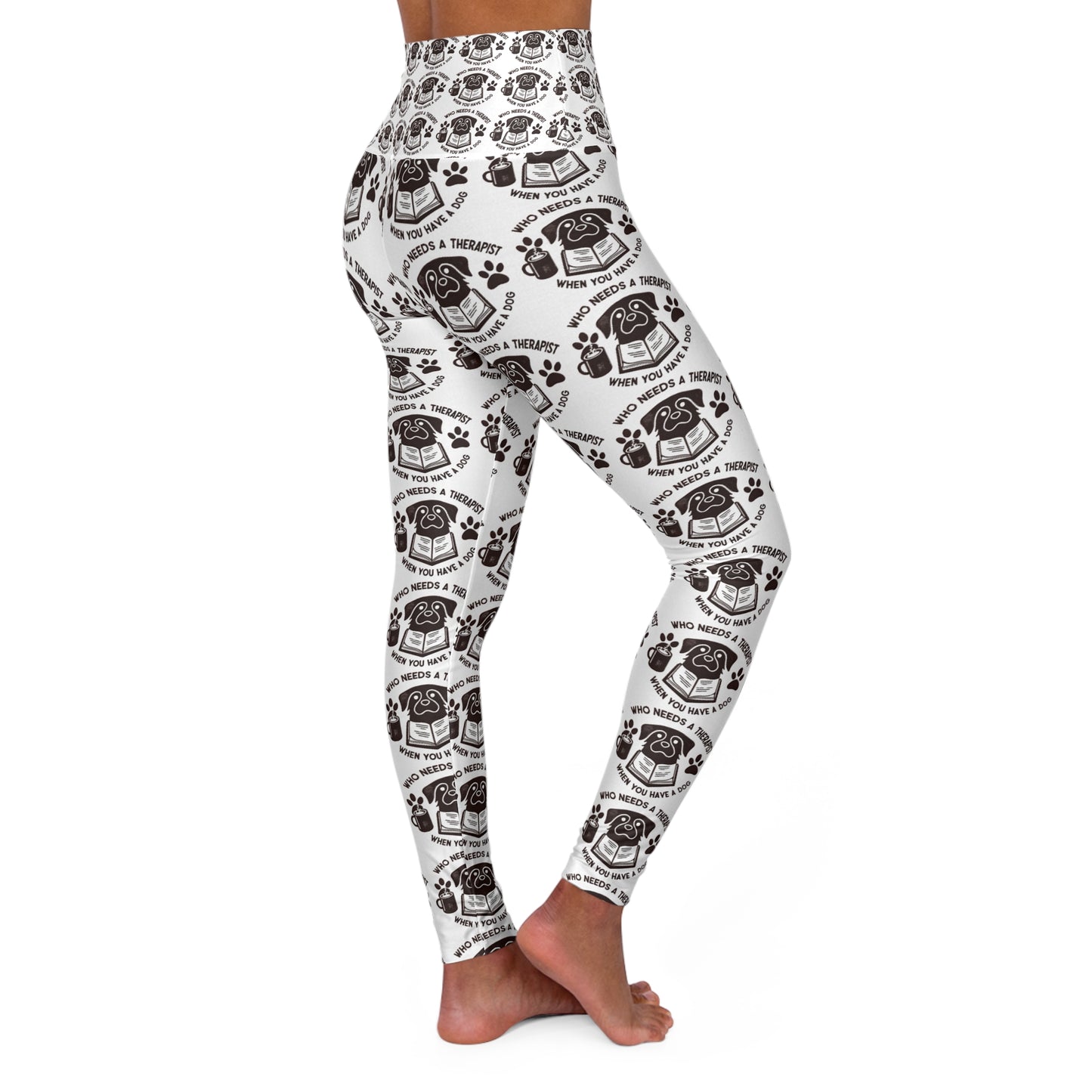 Paw Print High Waisted Yoga Leggings - Perfect for Pet Lovers and Fitness Enthusiasts