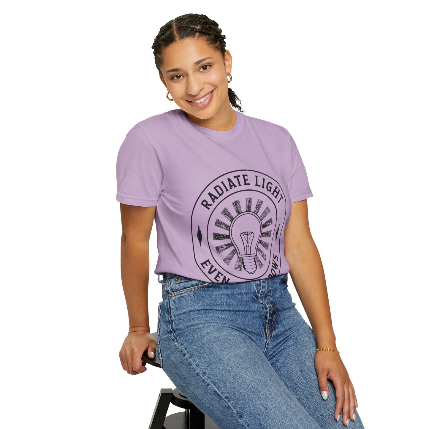 Radiate Light Unisex Garment-Dyed T-Shirt - Inspirational Graphic Tee