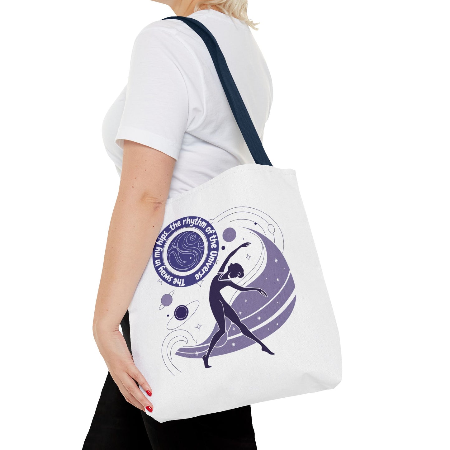 Cosmic Dance Tote Bag – Inspirational Art for Yoga Lovers
