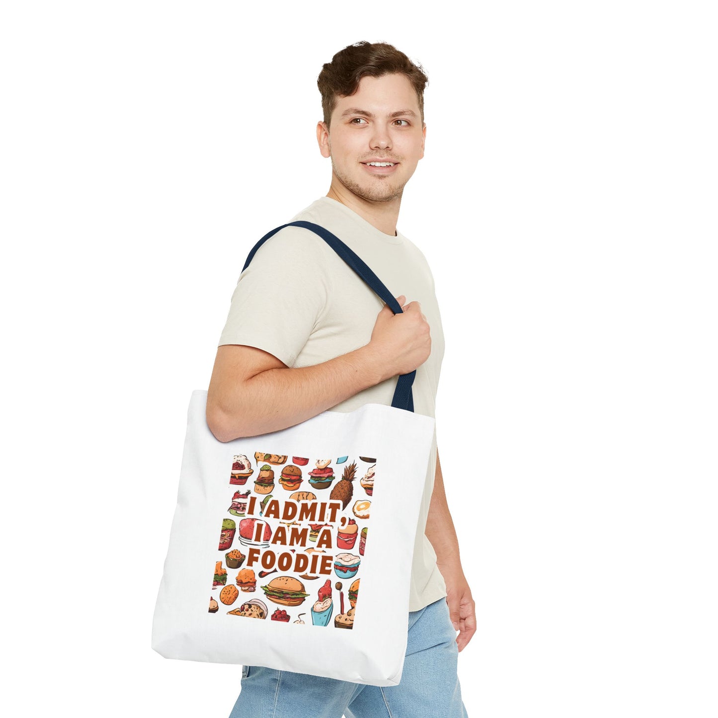 Foodie Tote Bag - 'I Admit I Am A Foodie' Canvas Bag for Food Lovers and Chefs