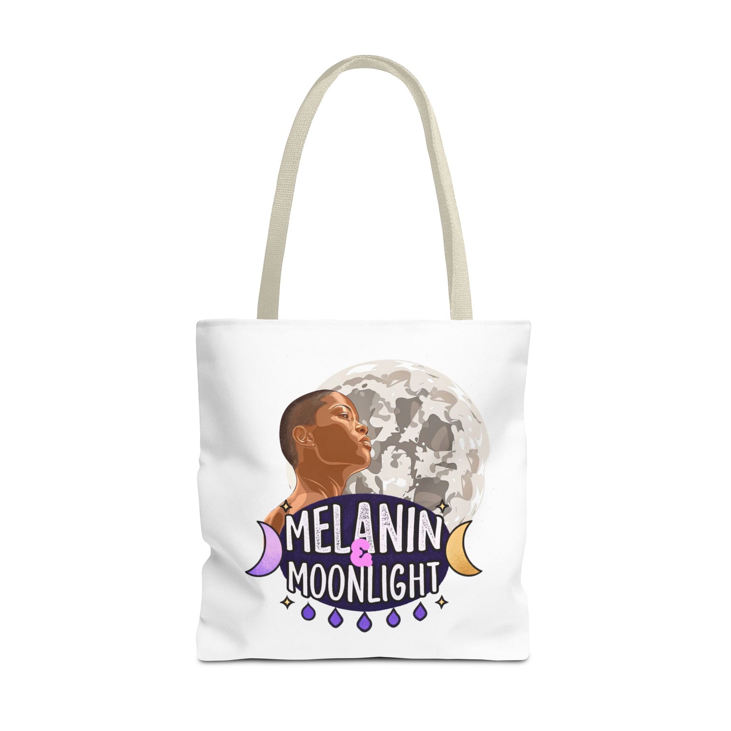 Melanin & Moonlight Inspirational Tote Bag – Perfect for Everyday Use and Celebrations