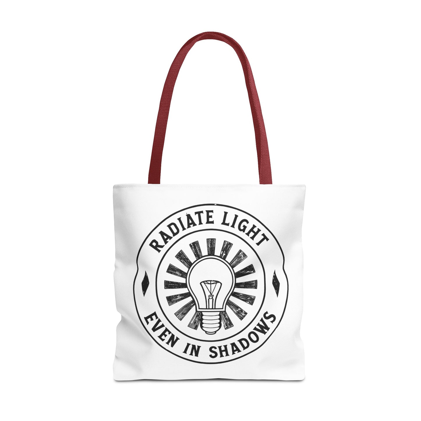 Inspirational Tote Bag - 'Radiate Light Even in Shadows'