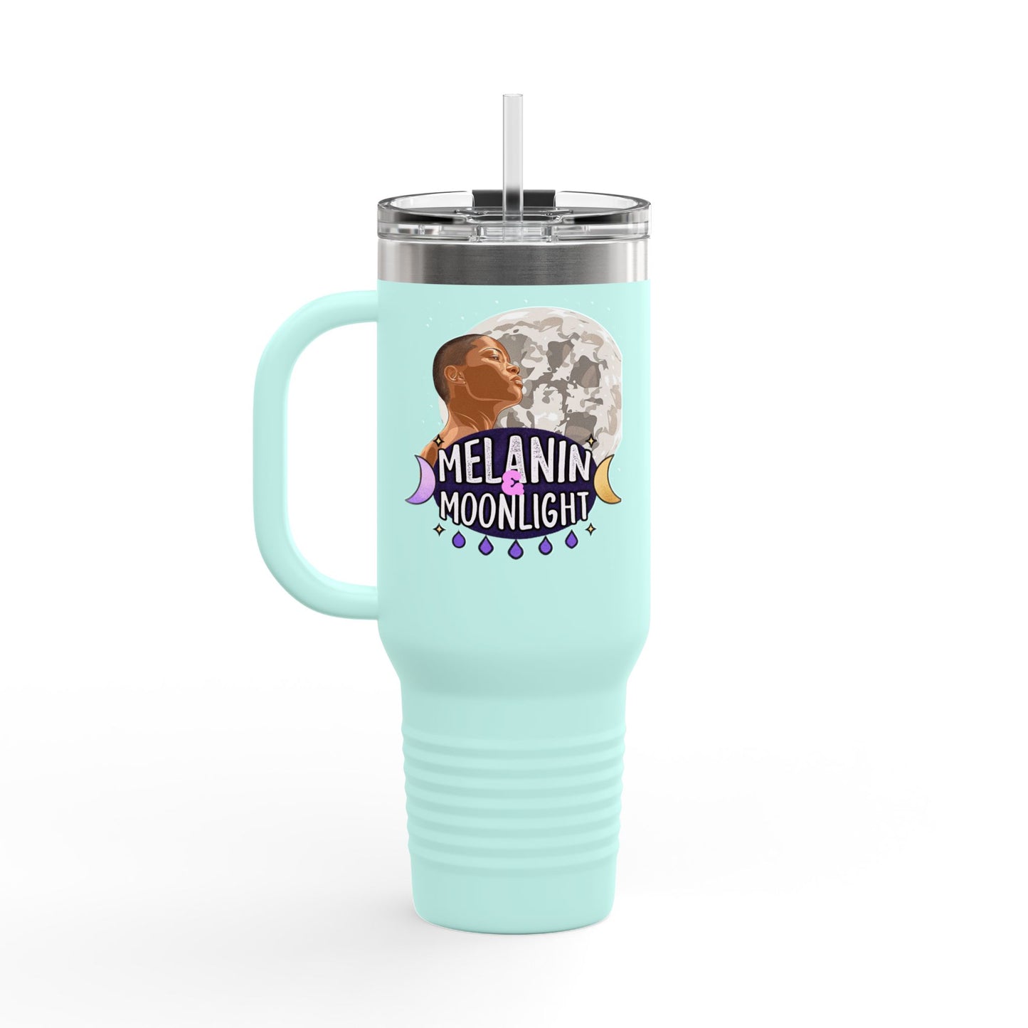 Personalized Insulated Travel Mug - 40oz Moonlight Design