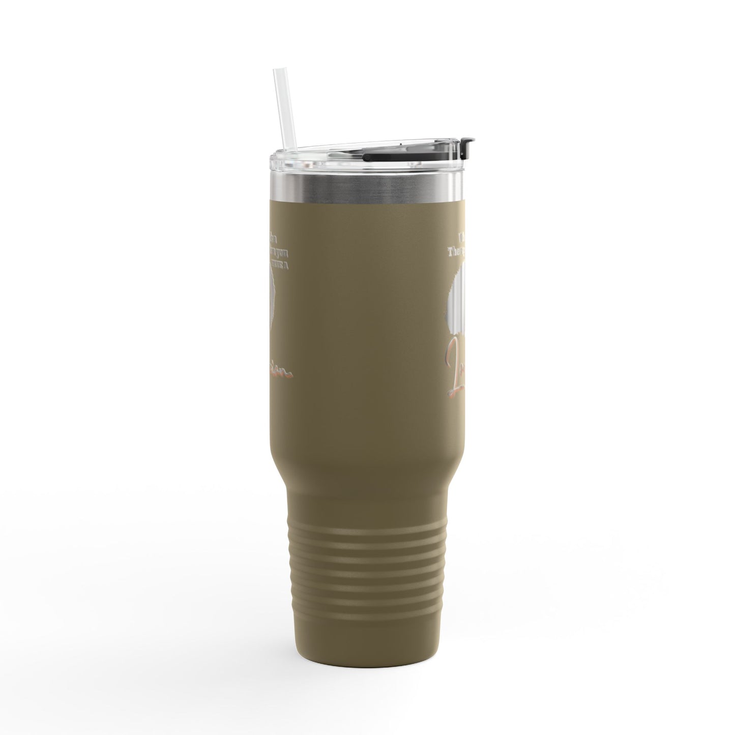 Humorous Insulated Travel Mug - 40oz "Who Needs a Therapist" - Perfect Gift for Hair Stylists