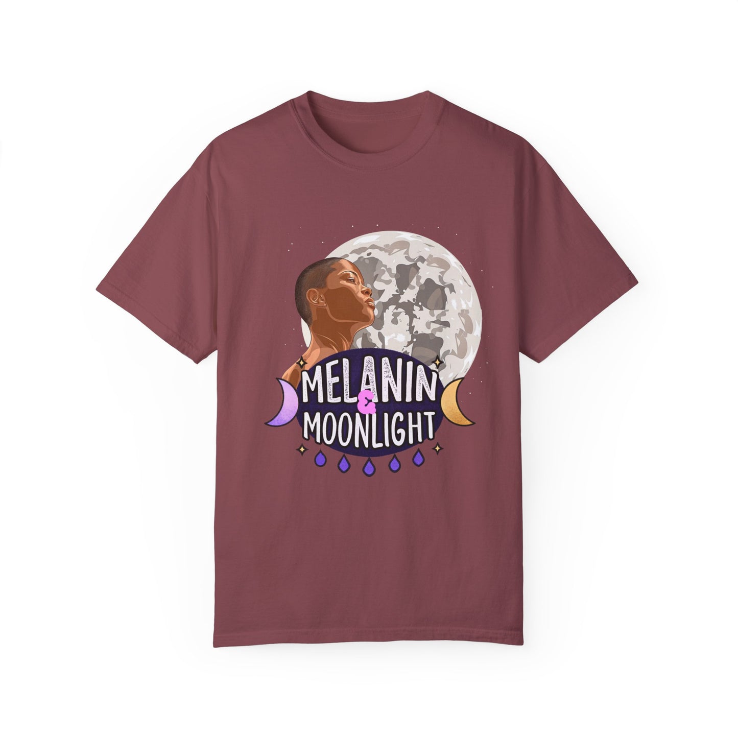 Melanin & Moonlight Unisex Garment-Dyed T-Shirt - Celebrate Cultural Heritage